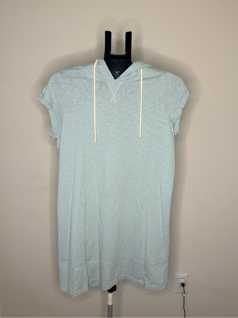 DKNY Sport Hooded T-Shirt Dress Small Blue Athleisure Casual - Picture 2 of 9